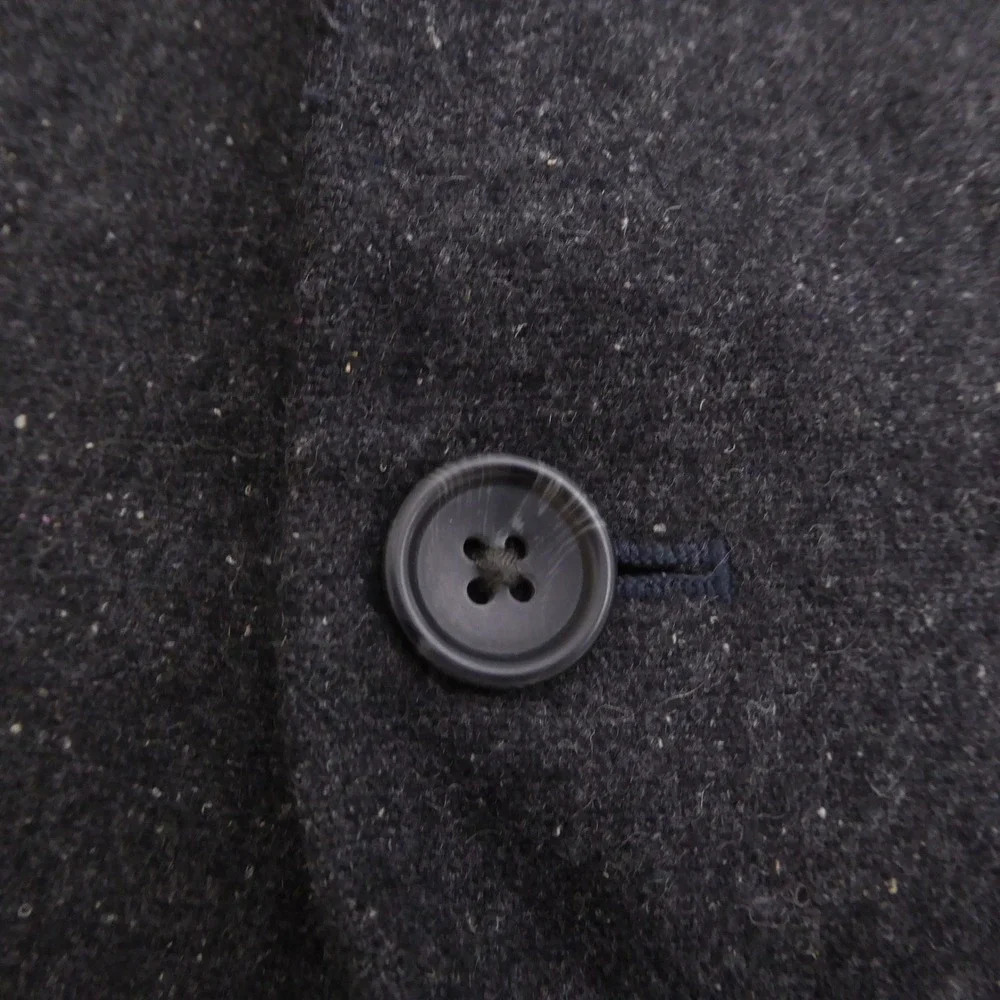 Banana Republic Blazer Textured Knit Charcoal Gray Wool Blend Tailored Slim 42L